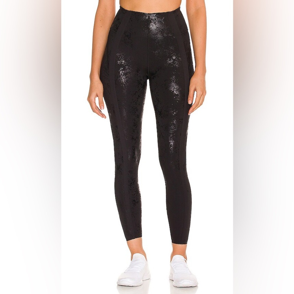 PUMA FASHION LUXE ELLAVATE HIGH WAIST LEGGING ~ size med~ black ~ EUC